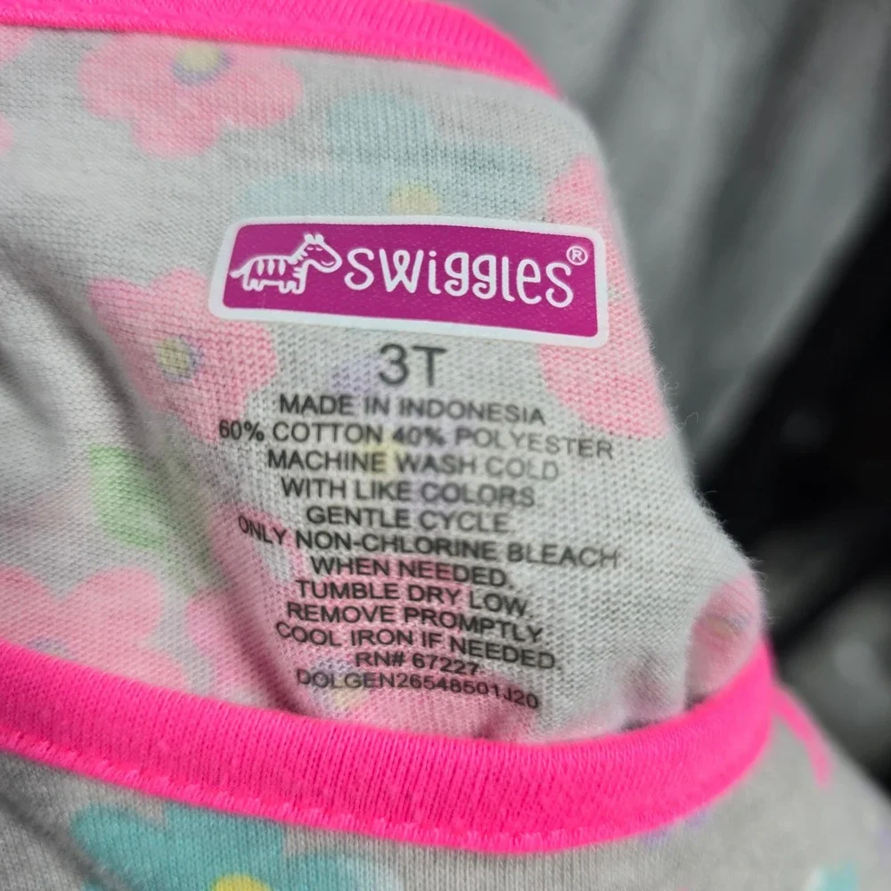 Toddler Girls Dress Bundle 3T OshKosh Swiggles‎ Floral Unicorn Plaid 4pc Lot